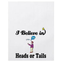 i believe in heads or tails flyer design