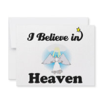 i believe in heaven personalized announcement