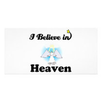 i believe in heaven photo card template