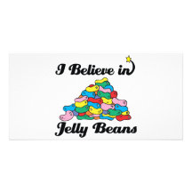 i believe in jelly beans photo card