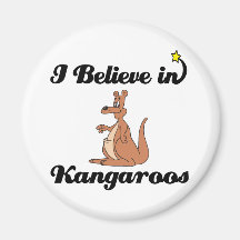 i believe in kangaroos fridge magnets