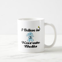 i believe in karate belts mug