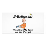 i believe in keeping eyes on the target photo card