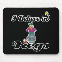 i believe in kegs mousepad