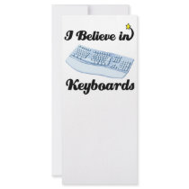 i believe in keyboards personalized rack card