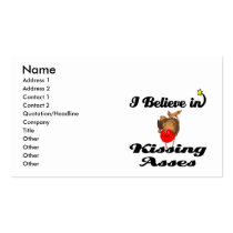 i believe in kissing asses business card templates