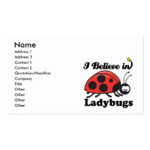 i believe in ladybugs business card