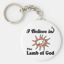 i believe in lamb of god key chains