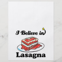 i believe in lasagna flyer design