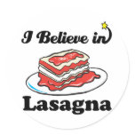 i believe in lasagna sticker