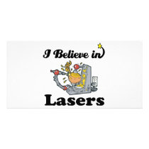 i believe in lasers photo card
