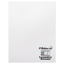 i believe in laundry rooms customized letterhead