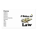 i believe in law business card
