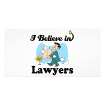 i believe in lawyers customized photo card