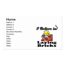 i believe in laying bricks business card template
