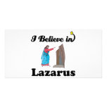 i believe in lazarus personalized photo card
