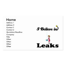i believe in leaks business card templates