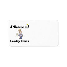 i believe in leaky pens personalized address label