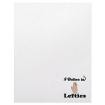 i believe in lefties letterhead design