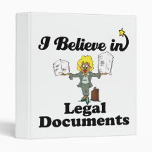 i believe in legal documents vinyl binder
