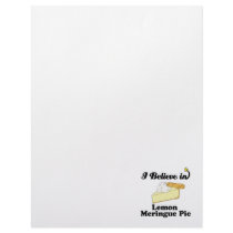 i believe in lemon meringue pie customized letterhead