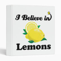i believe in lemons 3 ring binder
