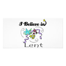 i believe in lent photo card template