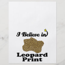 i believe in leopard print flyer design