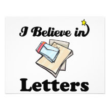 i believe in letters invitations