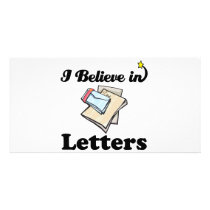 i believe in letters photo card