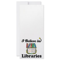 i believe in libraries personalized rack card