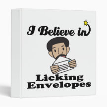 i believe in licking envelopes vinyl binder