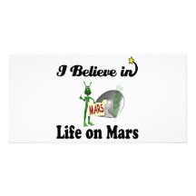 i believe in life on mars photo greeting card