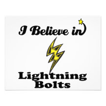 i believe in lightning bolts personalized invitations