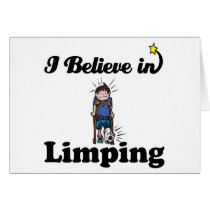 i believe in limping greeting cards