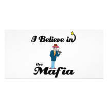 i believe in mafia customized photo card