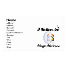 i believe in magic mirrors business card templates