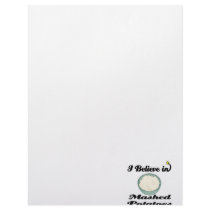 i believe in mashed potatoes letterhead design