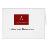 I believe in me.  I be... Greeting Card