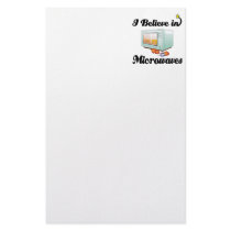 i believe in microwaves custom stationery