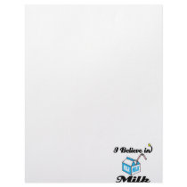 i believe in milk letterhead design