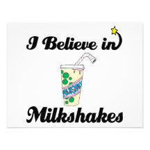 i believe in milkshakes personalized announcement