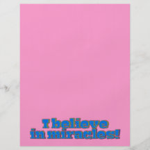 I Believe in Miracles! Full Color Flyer