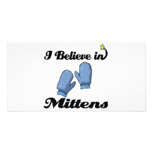 i believe in mittens photo card template