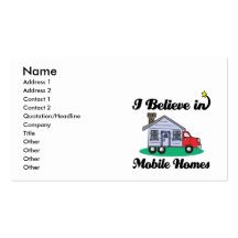 i believe in mobile homes business card template