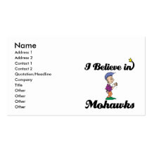 i believe in mohawks business card templates