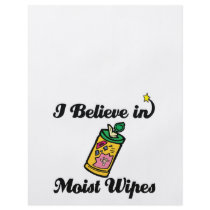 i believe in moist wipes flyer design