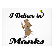 i believe in monks personalized invitations