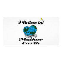 i believe in mother earth photo card template