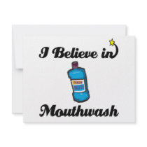 i believe in mouthwash personalized invitations